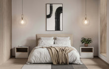 Load image into Gallery viewer, Black/White Brush Stroke Art Print Modern Bedroom Decor
