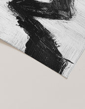 Load image into Gallery viewer, Abstract Black Paint Stroke Texture Contemporary Minimalist Art
