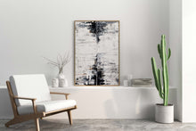 Load image into Gallery viewer, Abstract Painting Linear Brushstrokes Minimalism Black/White Art Print
