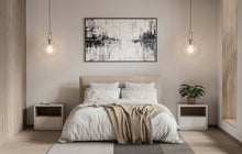 Load image into Gallery viewer, Black and White Horizon Painting Modern Bedroom Print
