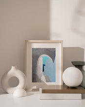 Load image into Gallery viewer, Santorini Greece Print White Staircase to Aegean sea
