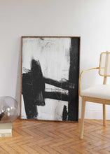 Load image into Gallery viewer, Black/White Brush Stroke Art Modern Scandinavian Decor
