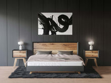 Load image into Gallery viewer, Swirling Black Brush Strokes Abstract Modern Wall Art 
