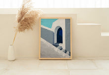 Load image into Gallery viewer, Staircase In Greece Art Print Wall Decor
