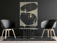 Load image into Gallery viewer, Black on Brown Painted Abstract Shapes Minimalist Prints
