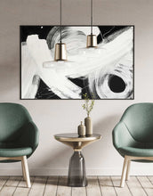 Load image into Gallery viewer, Spiralling White Brush Strokes Abstract Modern Wall Art 
