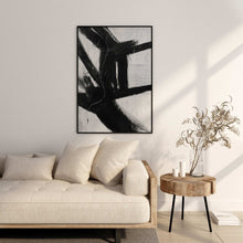 Load image into Gallery viewer, Black/White Brush Stroke Art Modern Minimalist Decor

