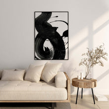 Load image into Gallery viewer, Black Brush Strokes Abstract Living Room Wall Art 
