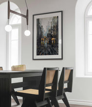 Load image into Gallery viewer, Dark Cityscape Painting Downtown Traffic Modern Wall Decor
