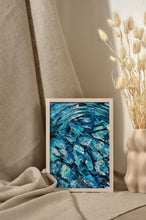 Load image into Gallery viewer, Framed Turquoise Water Ripple Art Print
