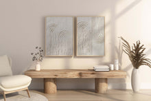 Load image into Gallery viewer, Set of Two Textured Plaster Minimalist Wall Art
