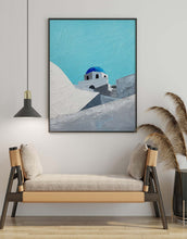 Load image into Gallery viewer, Large Santorini Wall Art Greece White Homes
