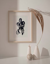Load image into Gallery viewer, Black and White Wall Art Female Body Line Drawing
