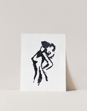 Load image into Gallery viewer, Woman&#39;s Head Tilted Up Body Drawing Wall Art
