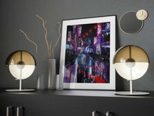 Load image into Gallery viewer, Tokyo Painting Night City Lights Urban Wall Print
