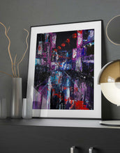 Load image into Gallery viewer, Tokyo Lights Painting Night-time Cityscape Rainy Street Print
