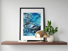 Load image into Gallery viewer, Framed Water Ripple Effect Painting Wall Decor
