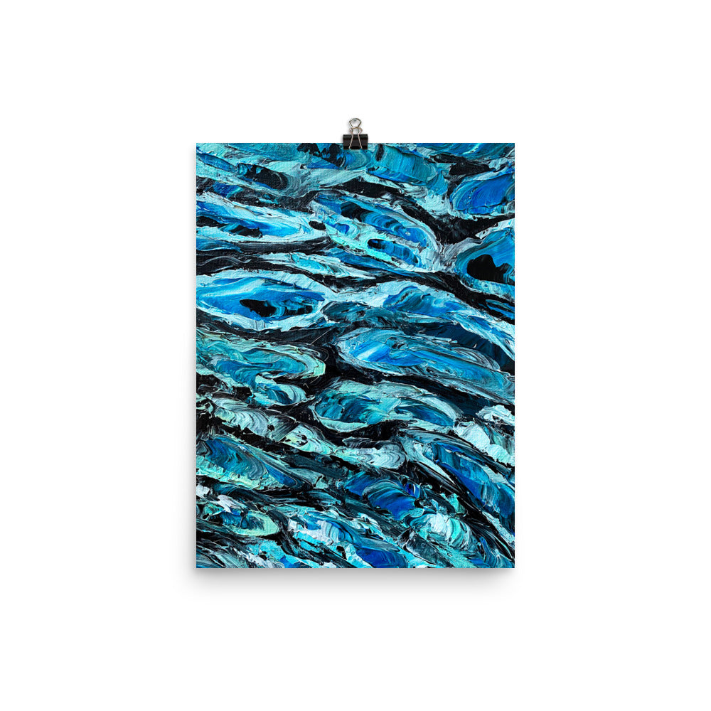 12x16 Fluid Painting Art Print Water Collection