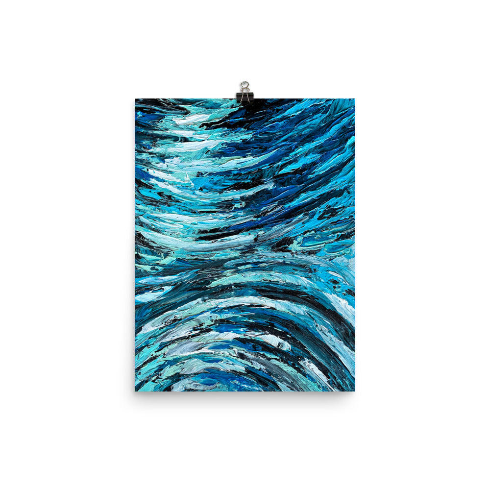 12x16 Ripple Effect Painting Art Print Water Collection