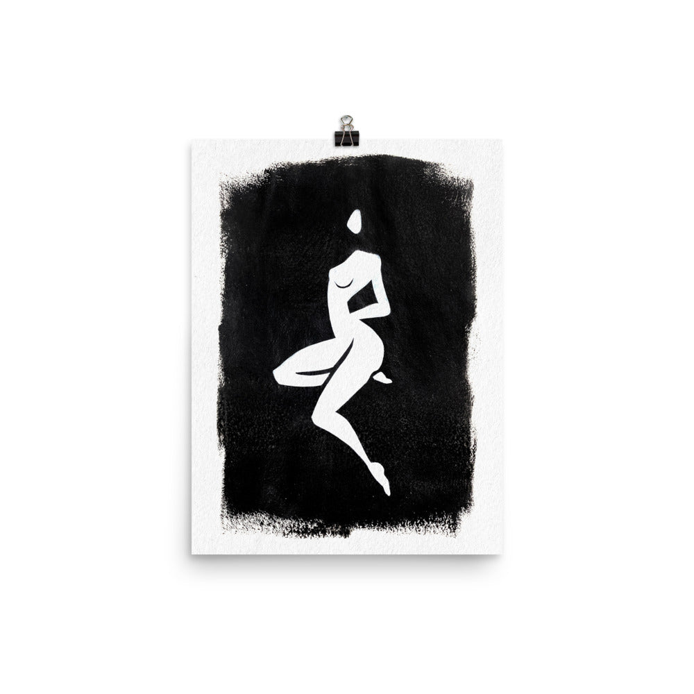 12x16 Muse No.2 Female Silhouette Print Positions Collection