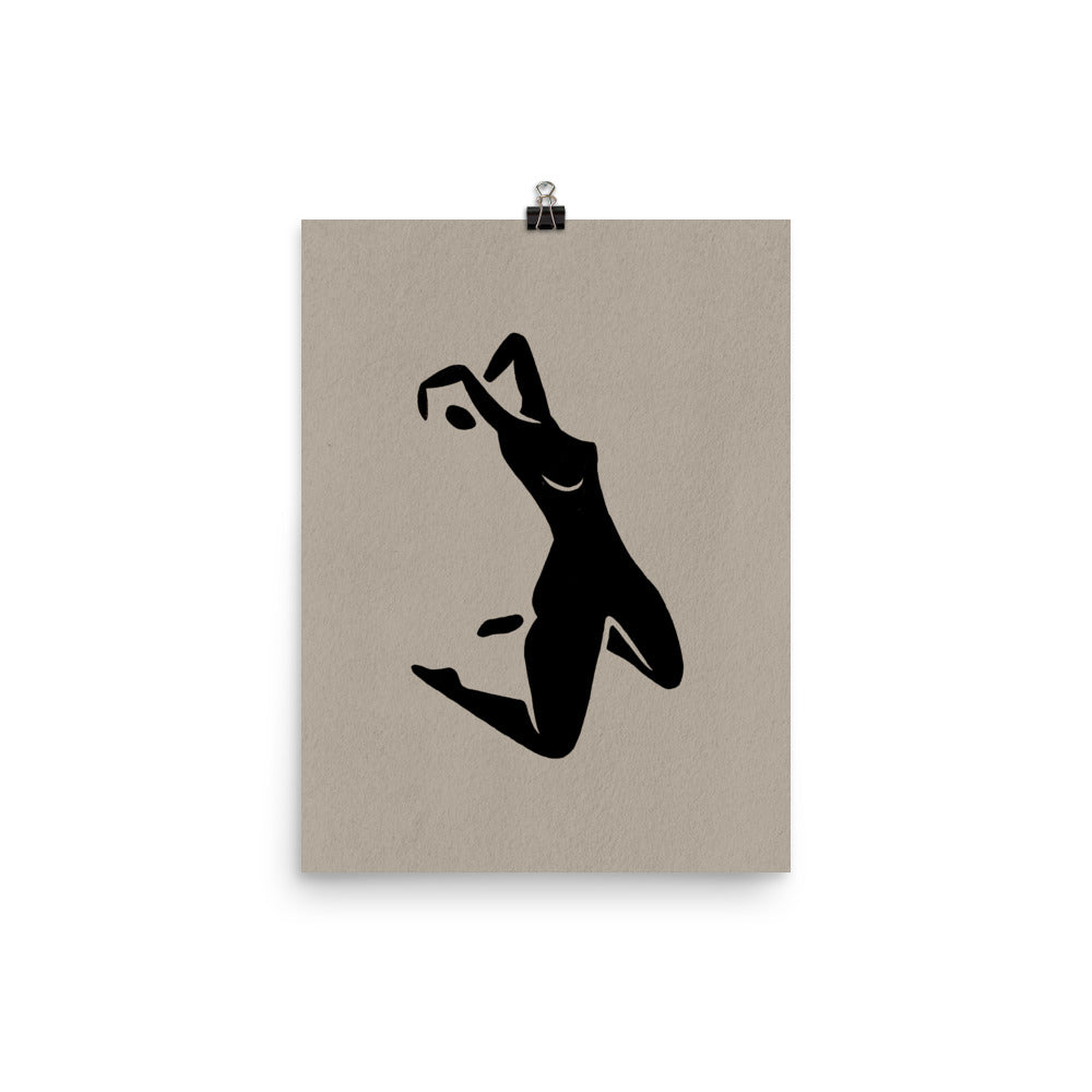 12x16 Breathe No.2 Female Silhouette Print Positions Collection