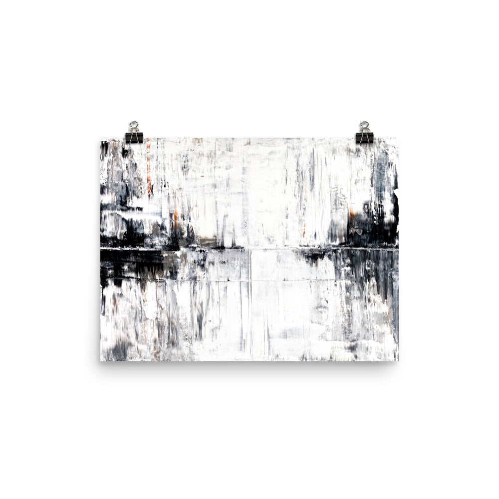 12x16 Horizon Abstract Painting Art Print Landslide Collection