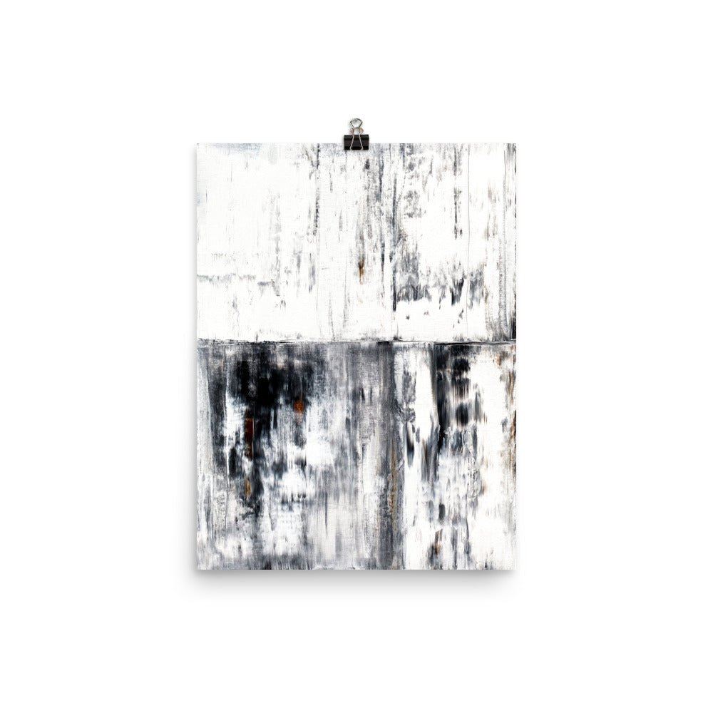 12x16 Frost Abstract Painting Art Print Landslide Collection