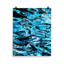 Load image into Gallery viewer, 16x20 Blurred Lines Painting Art Print Water Collection
